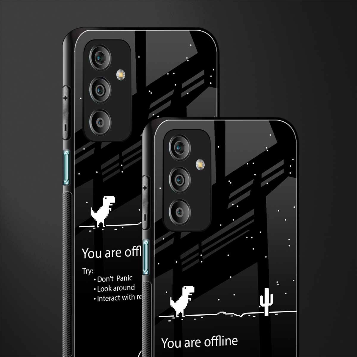 you are offline back phone cover | glass case for samsung galaxy f23 5g