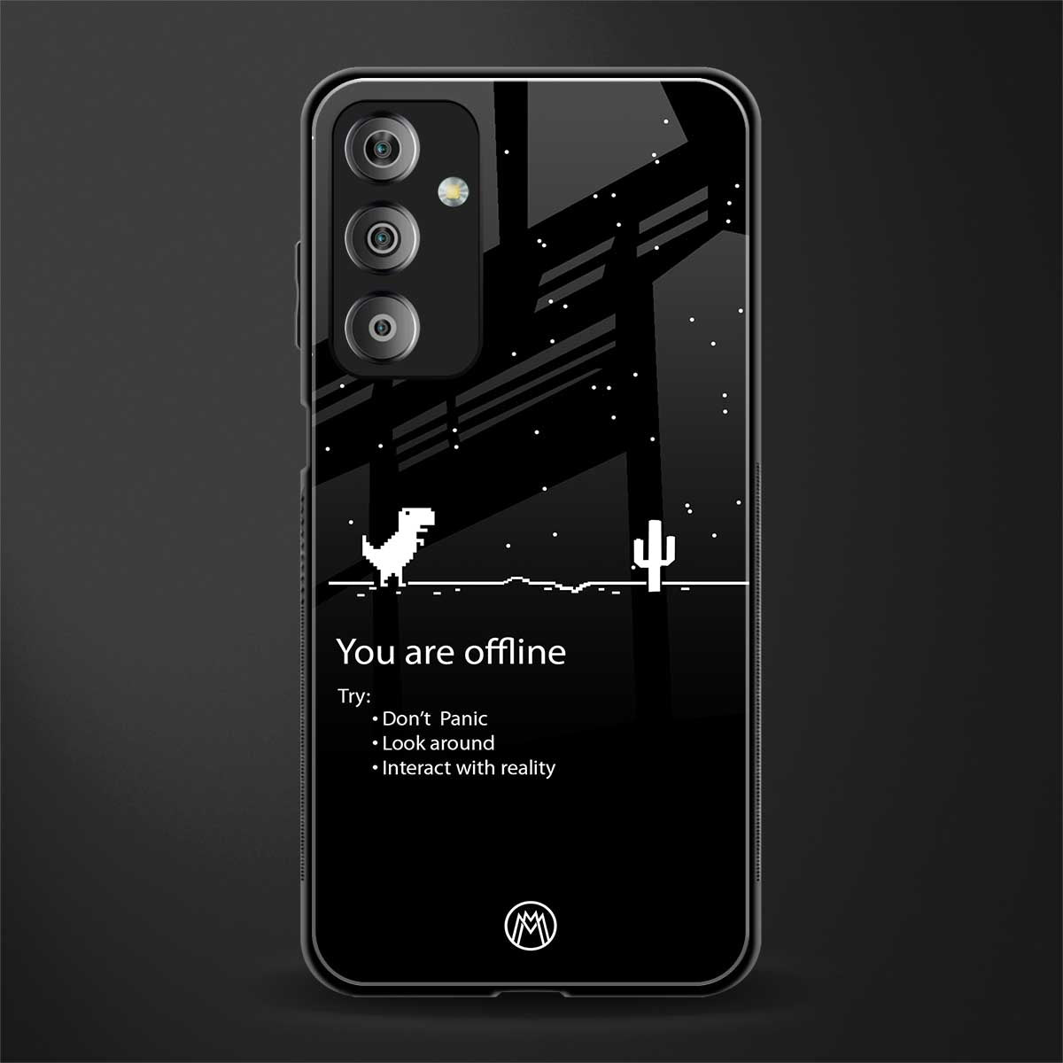 you are offline back phone cover | glass case for samsung galaxy f23 5g