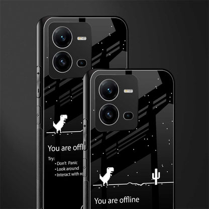 you are offline back phone cover | glass case for vivo v25-5g