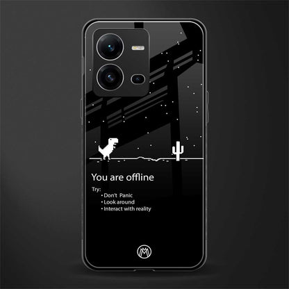 you are offline back phone cover | glass case for vivo v25-5g
