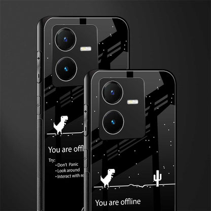 you are offline back phone cover | glass case for vivo y22