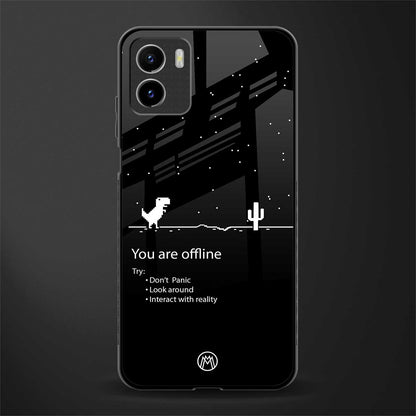 you are offline back phone cover | glass case for vivo y15c