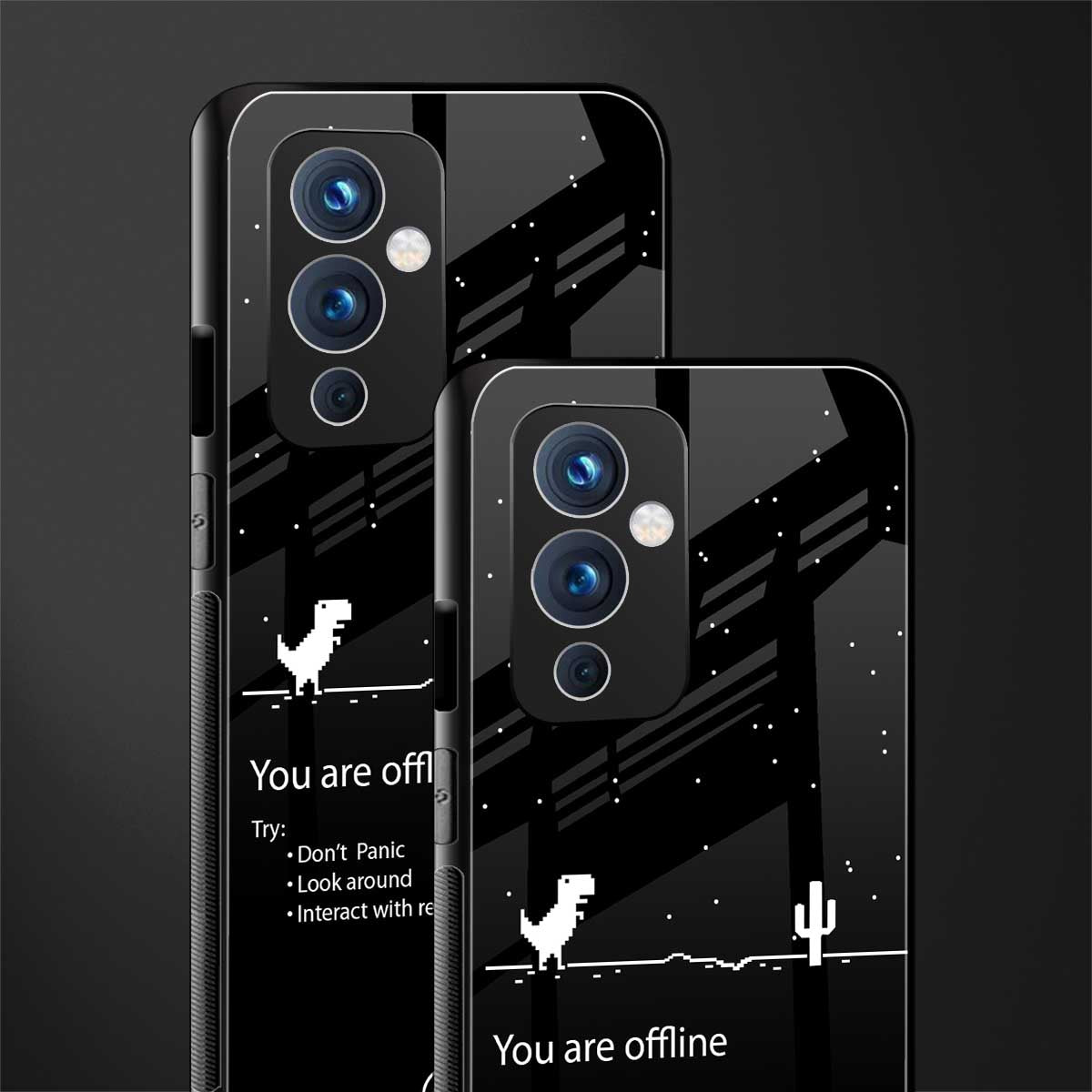 you are offline back phone cover | glass case for oneplus 9