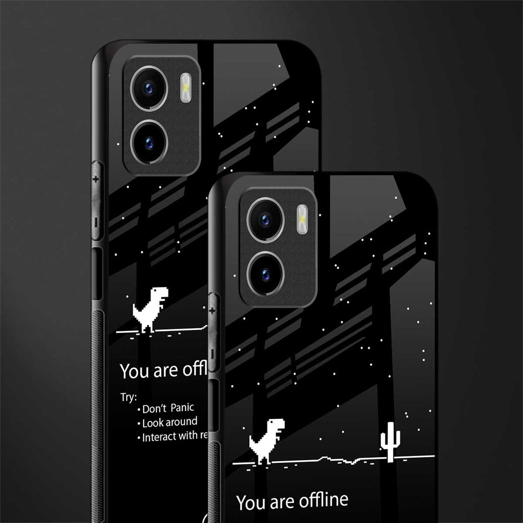 you are offline back phone cover | glass case for vivo y72