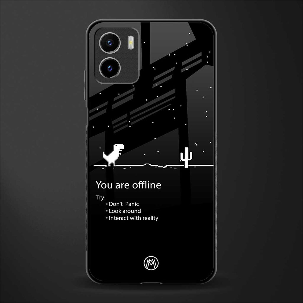 you are offline back phone cover | glass case for vivo y72