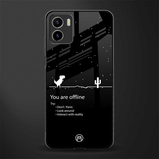 you are offline back phone cover | glass case for vivo y72