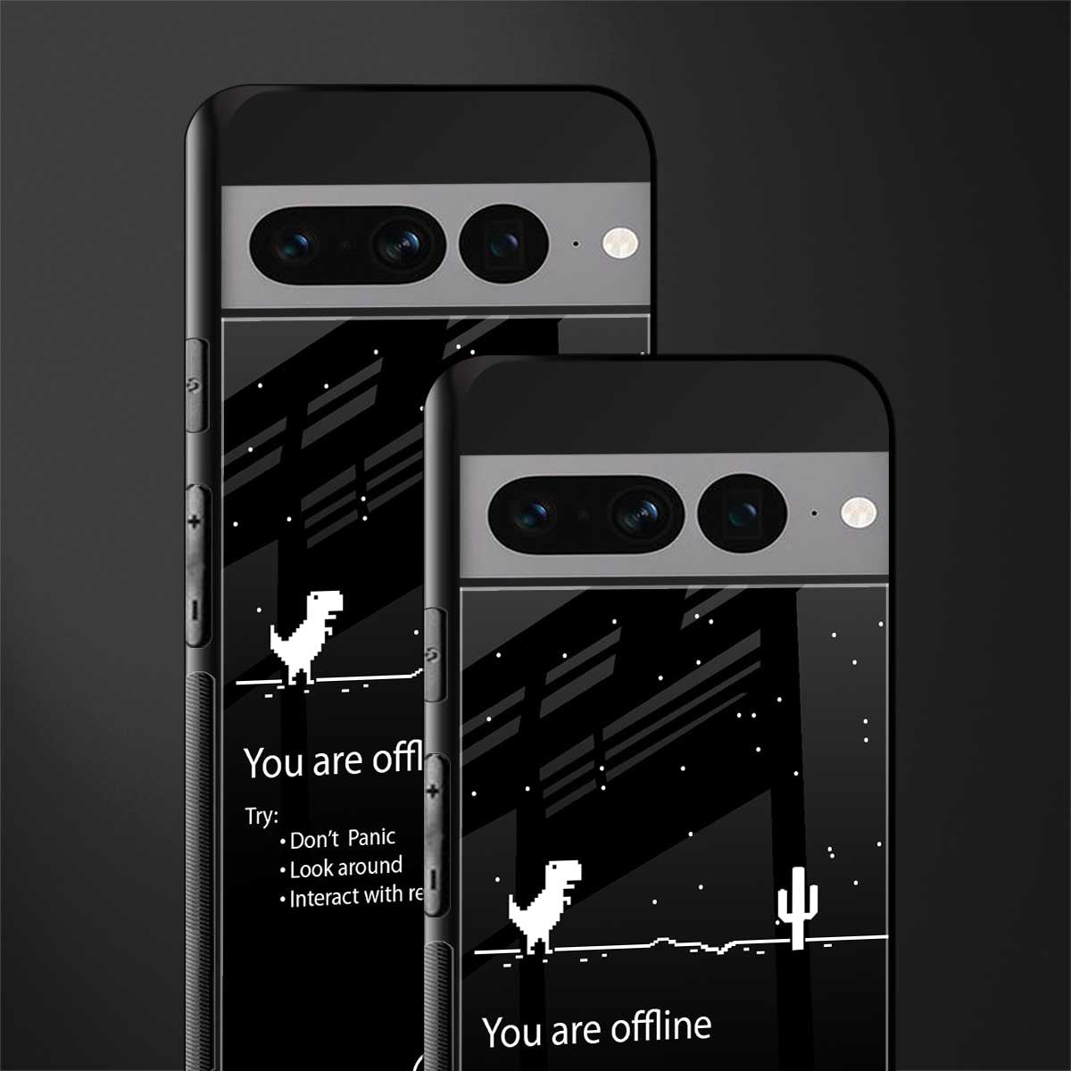 you are offline back phone cover | glass case for google pixel 7 pro