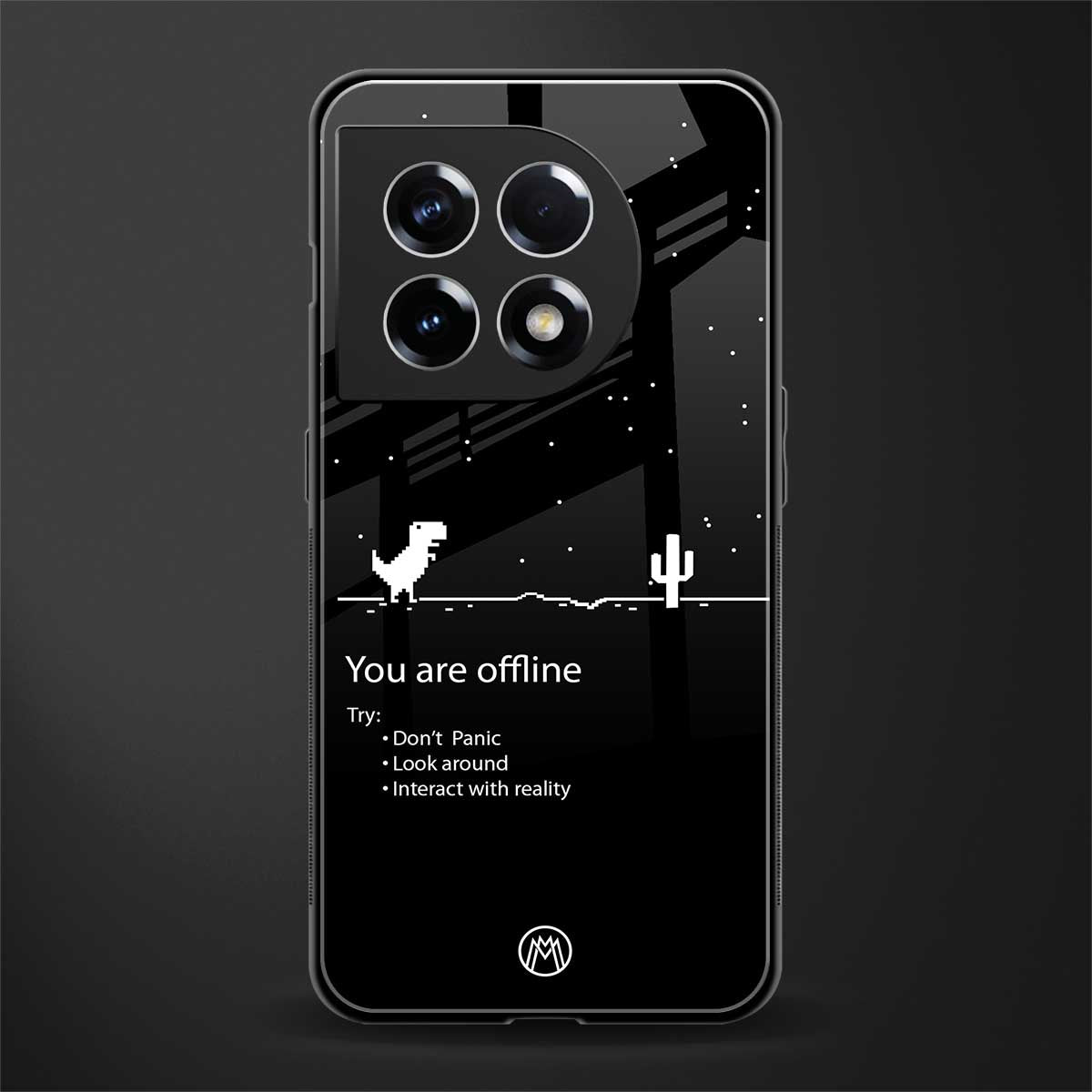 you are offline back phone cover | glass case for oneplus 11