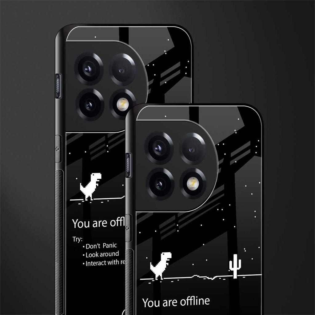 you are offline back phone cover | glass case for oneplus 11r