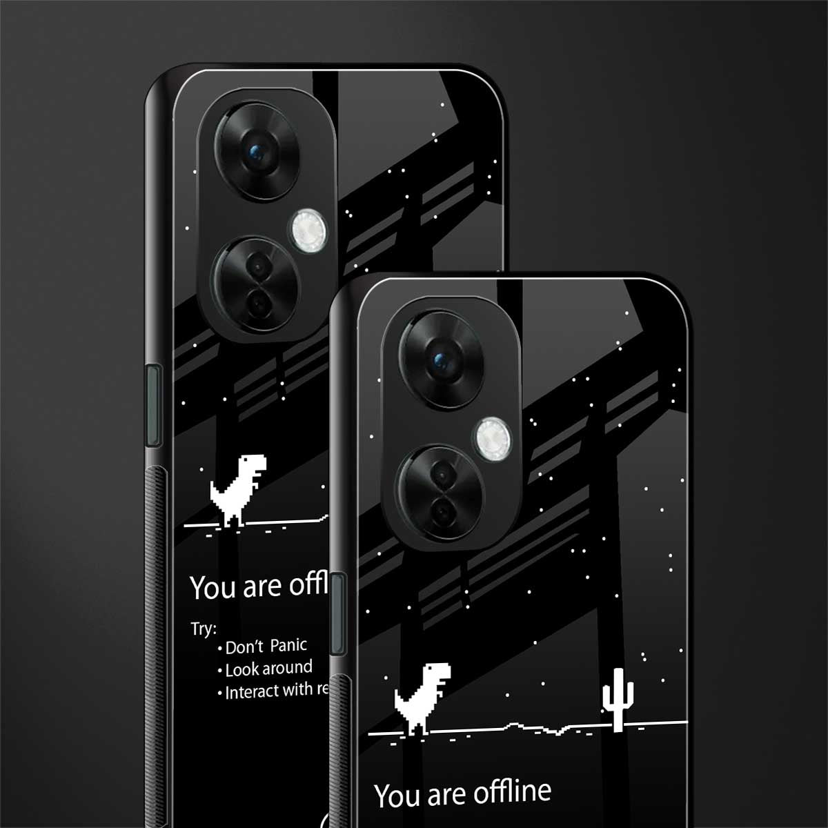you are offline back phone cover | glass case for oneplus nord ce 3 lite