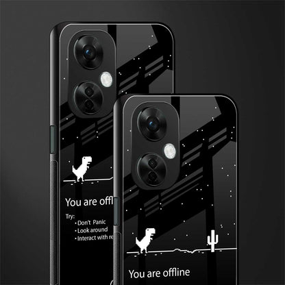 you are offline back phone cover | glass case for oneplus nord ce 3 lite