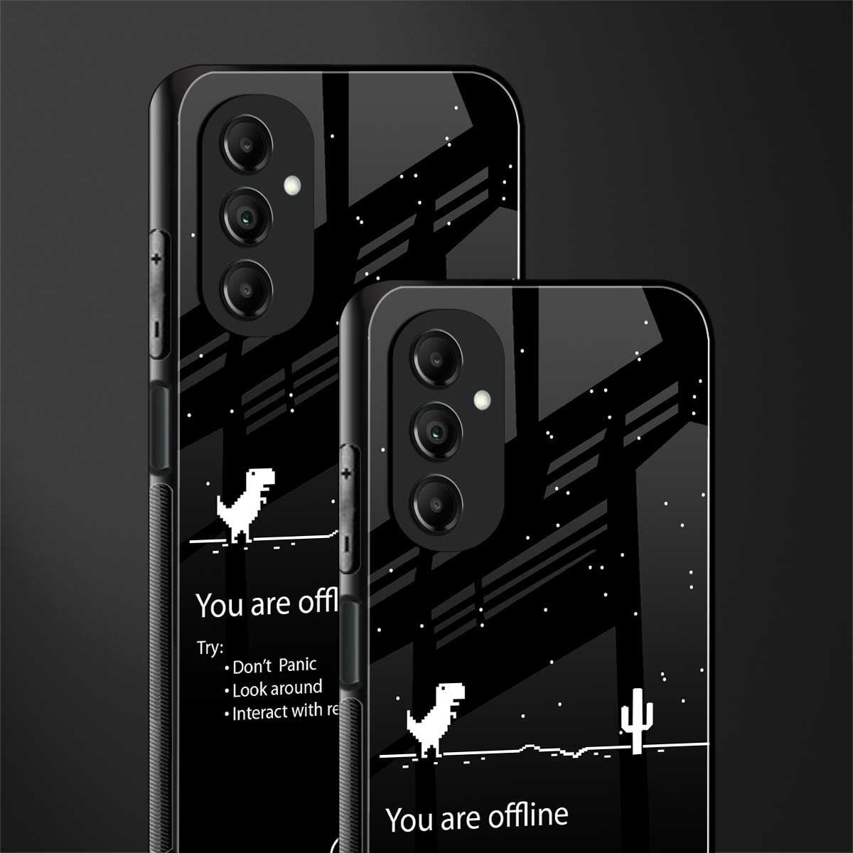 you are offline back phone cover | glass case for samsung galaxy a14 5g