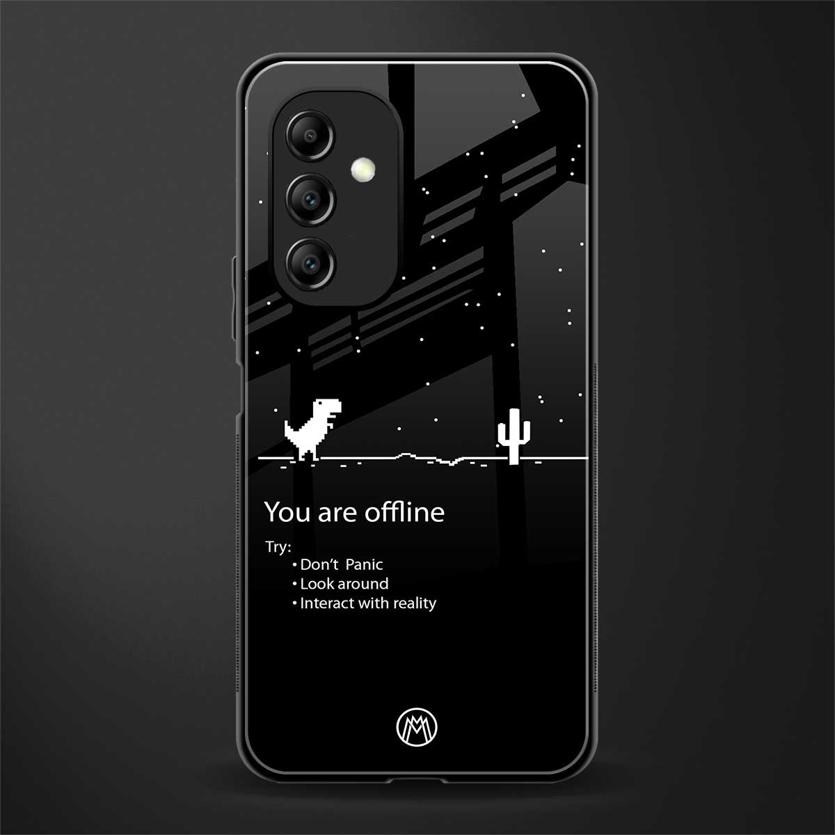 you are offline back phone cover | glass case for samsung galaxy a14 5g