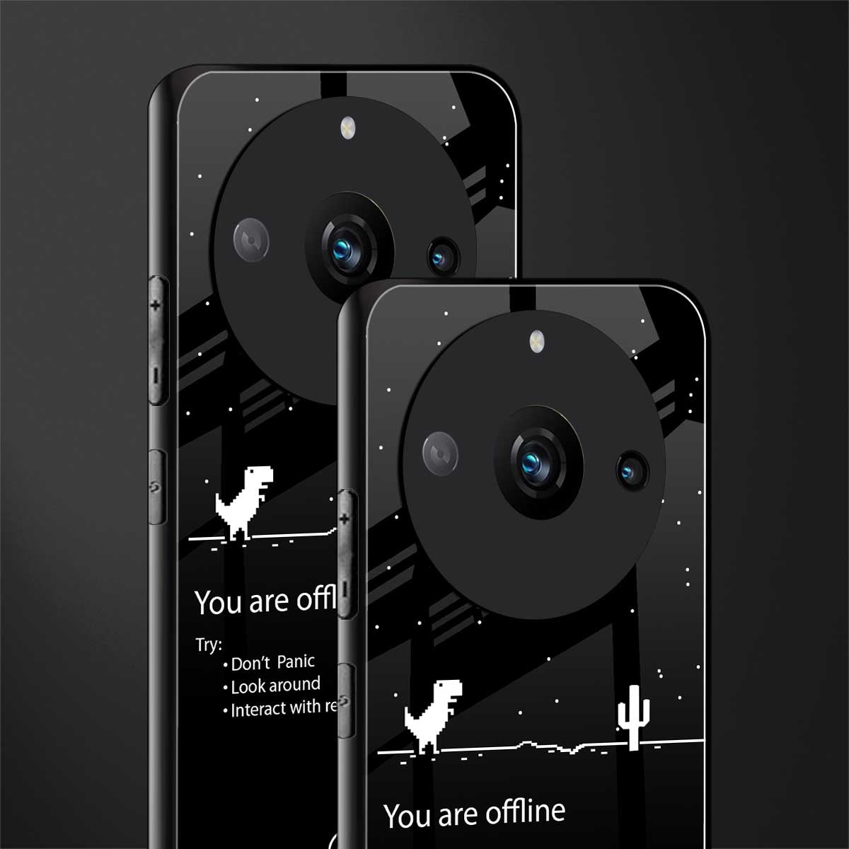 you are offline back phone cover | glass case for realme 11 pro 5g