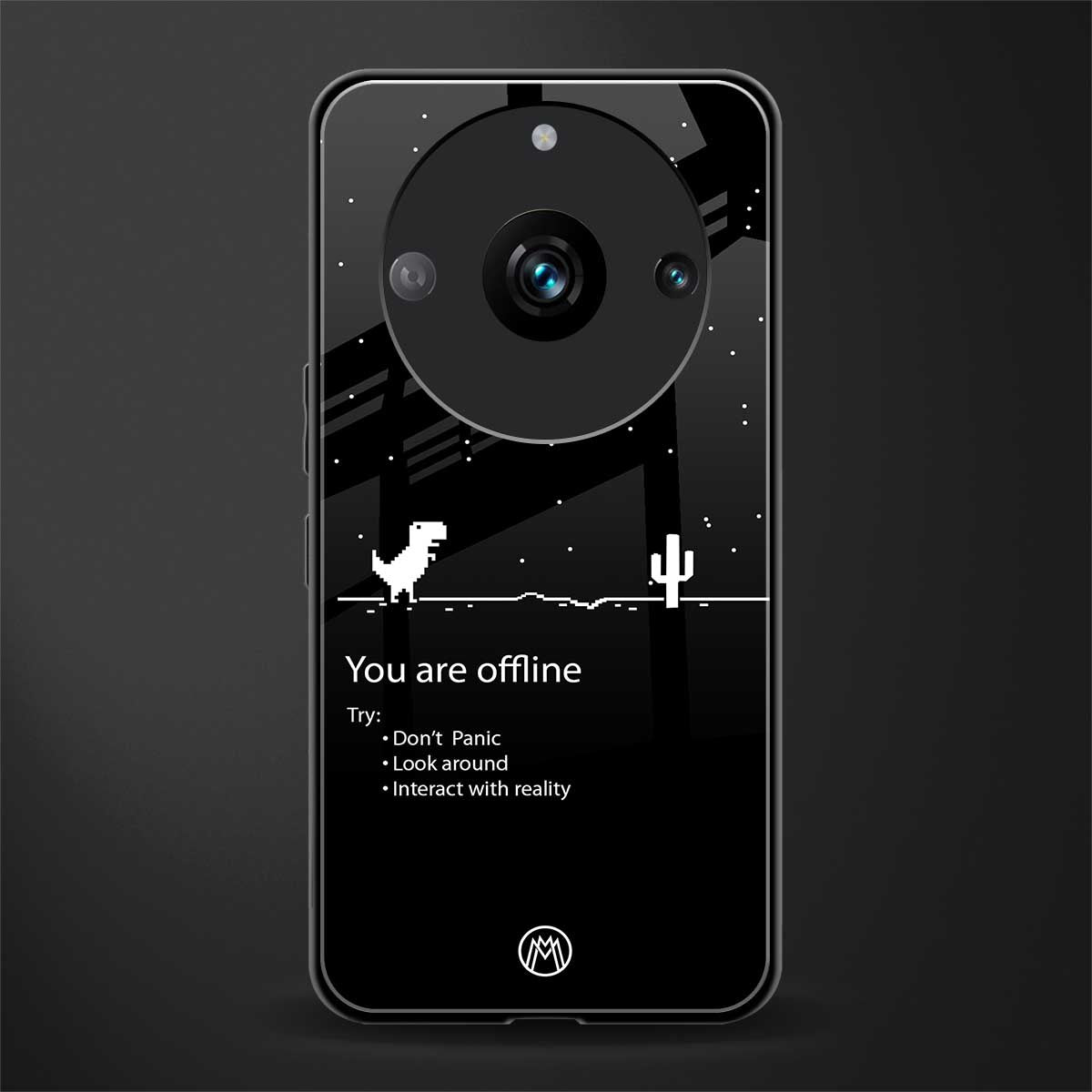 you are offline back phone cover | glass case for realme 11 pro 5g