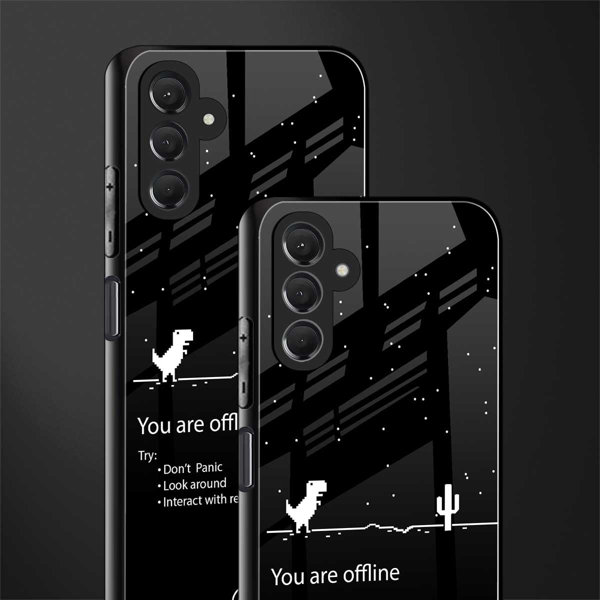 you are offline back phone cover | glass case for samsun galaxy a24 4g