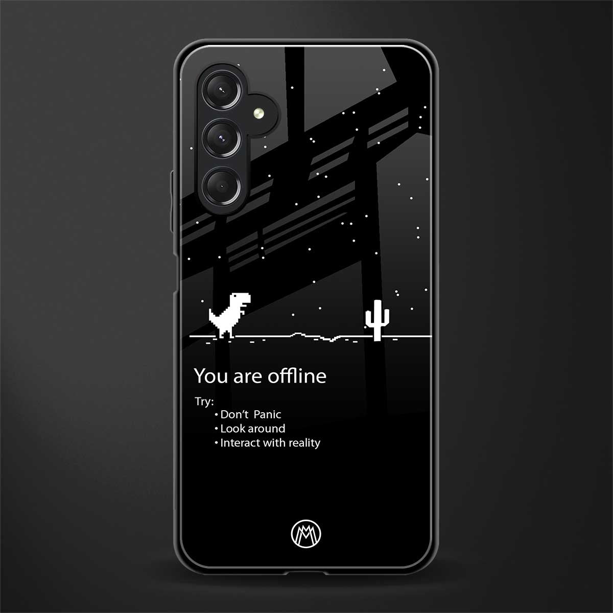 you are offline back phone cover | glass case for samsun galaxy a24 4g