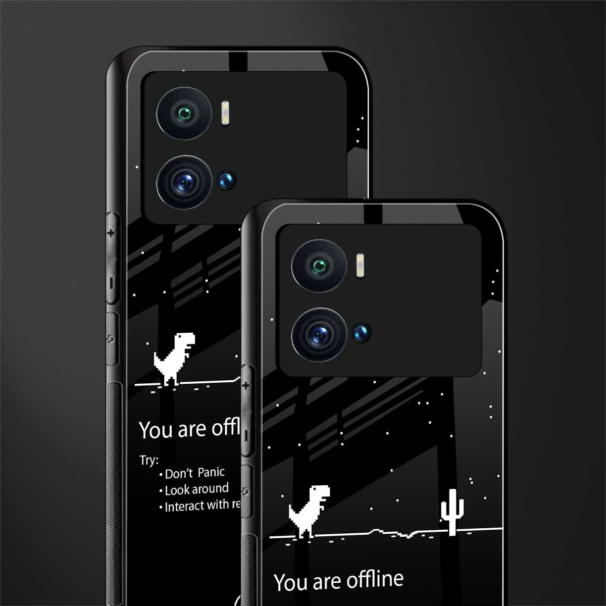 you are offline back phone cover | glass case for iQOO 9 Pro