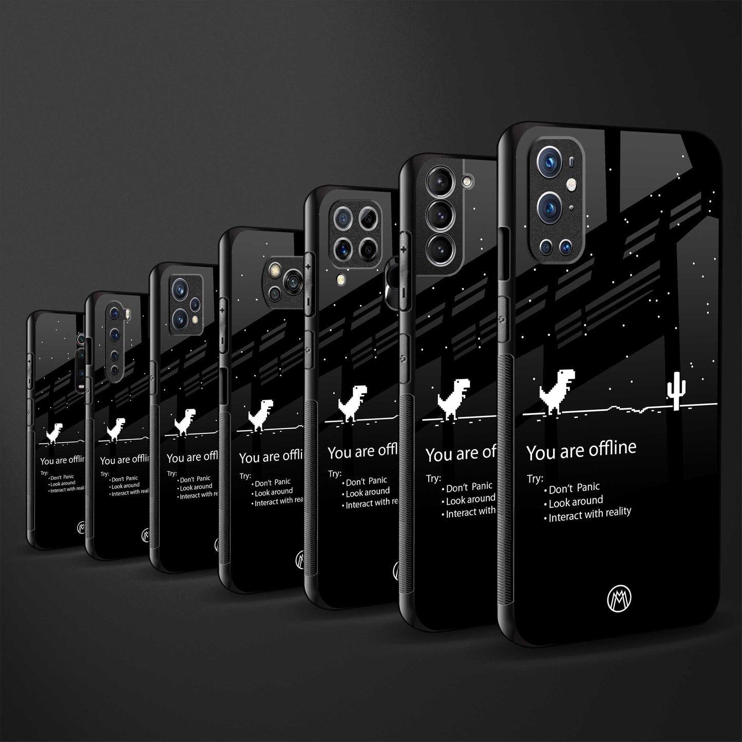 you are offline back phone cover | glass case for vivo v27 pro 5g