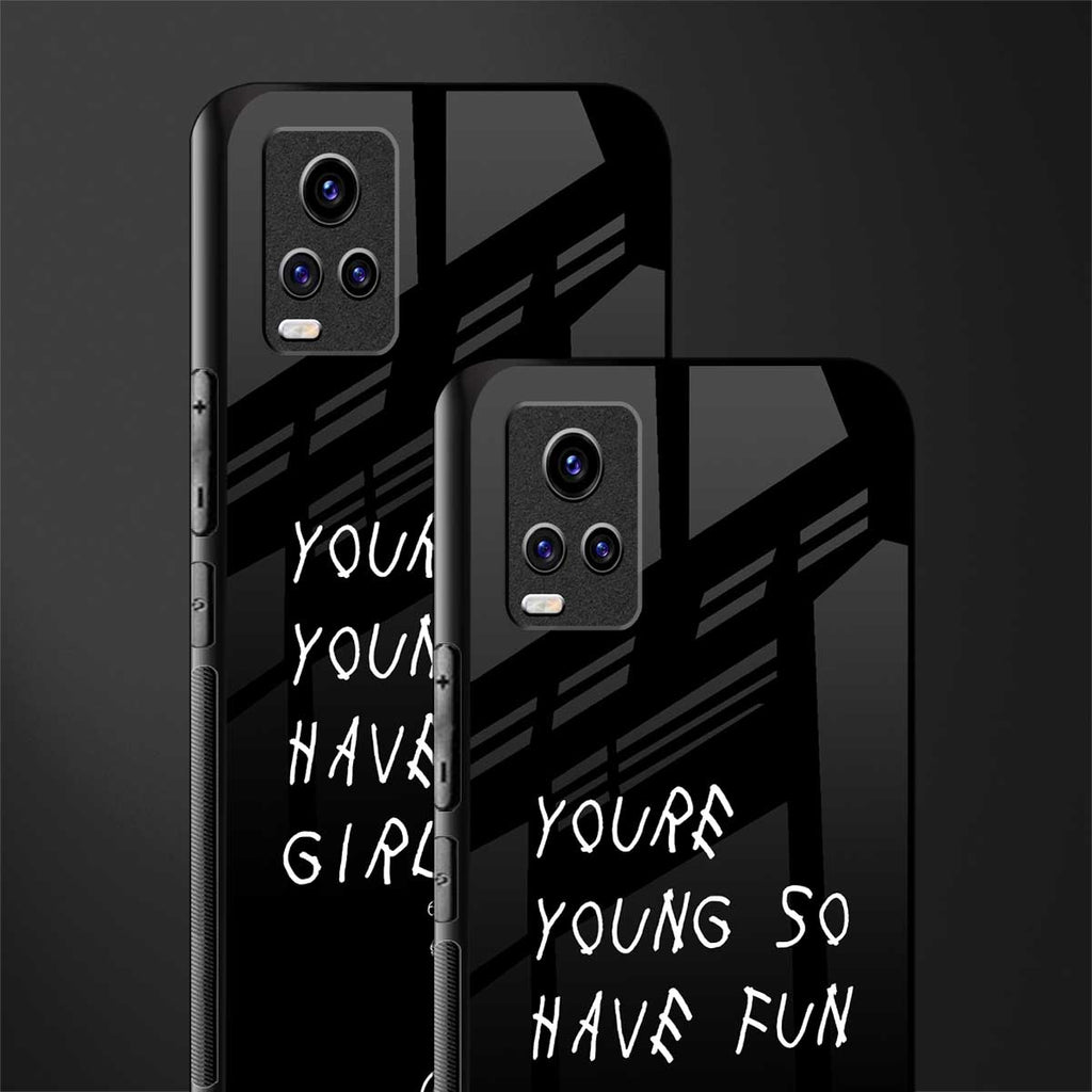 you are young back phone cover | glass case for vivo y73