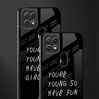 you are young glass case for oppo a15s image-2
