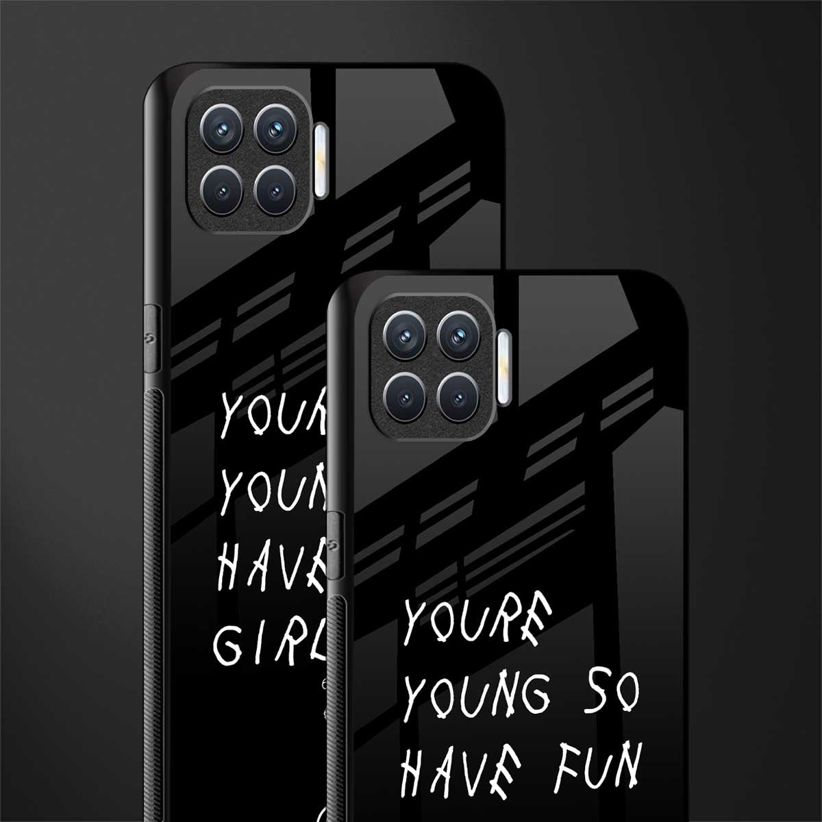 you are young glass case for oppo f17 pro image-2
