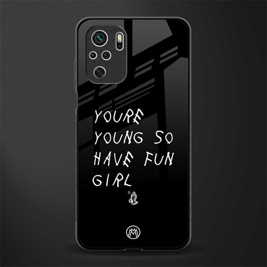you are young glass case for redmi note 10 image