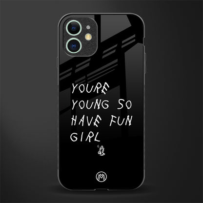 you are young glass case for iphone 12 image