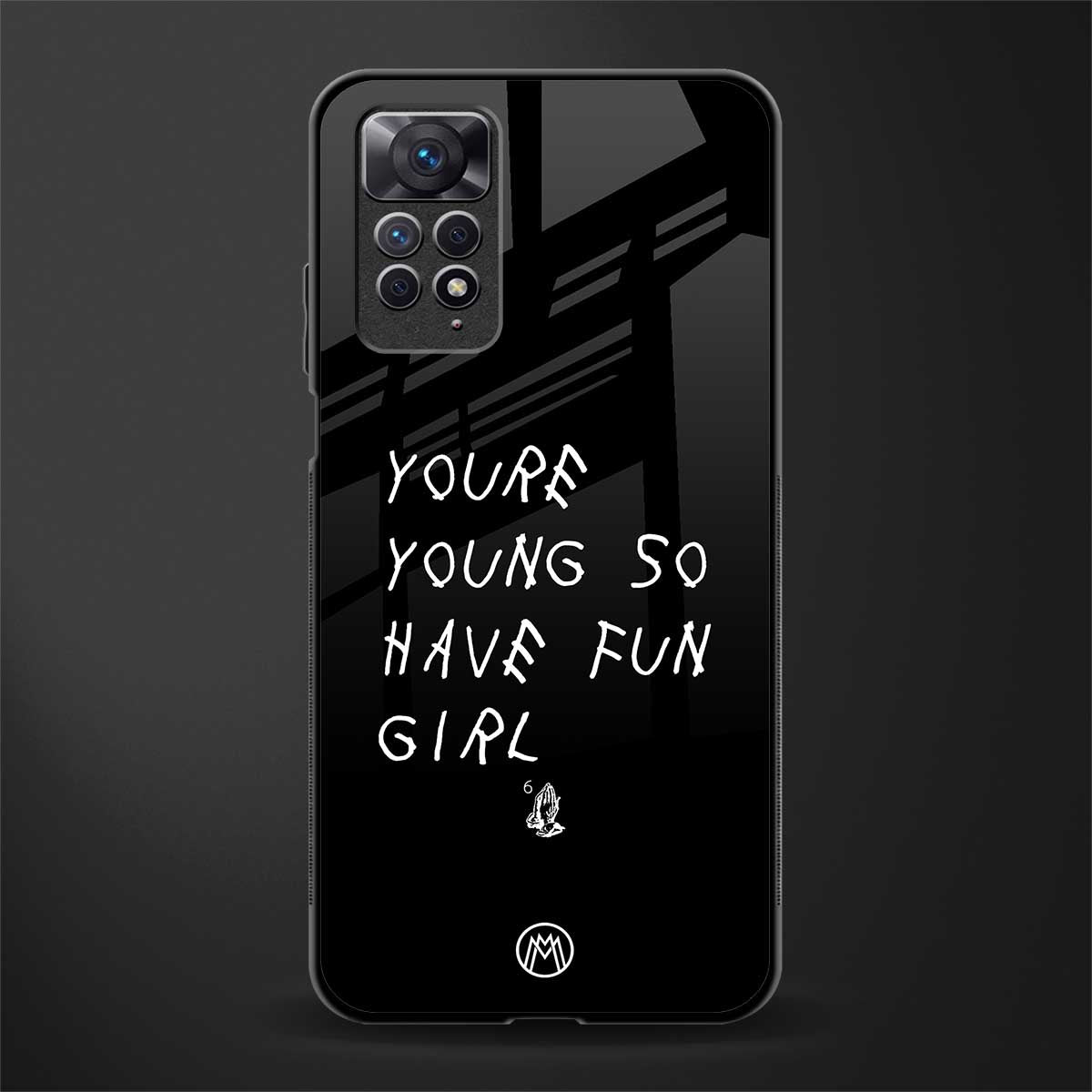 you are young back phone cover | glass case for redmi note 11 pro plus 4g/5g