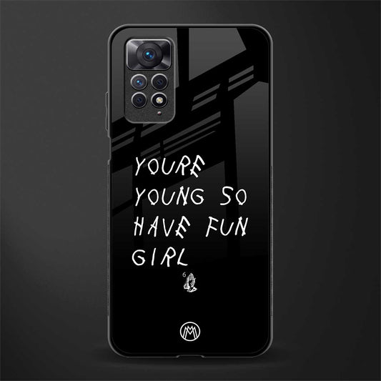 you are young back phone cover | glass case for redmi note 11 pro plus 4g/5g