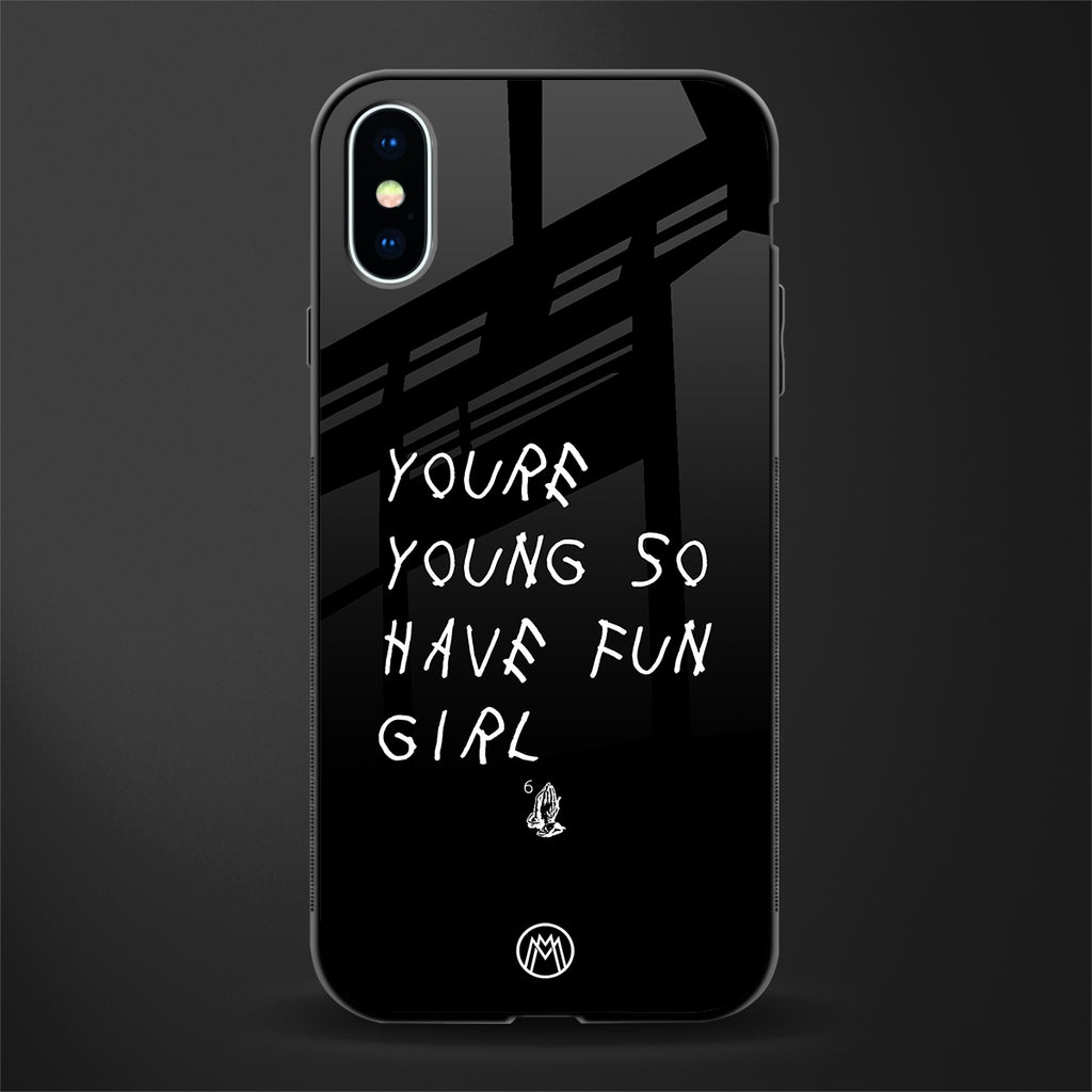you are young glass case for iphone xs image