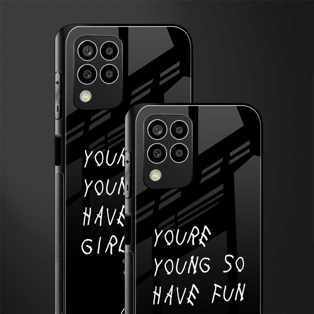 you are young back phone cover | glass case for samsung galaxy m33 5g