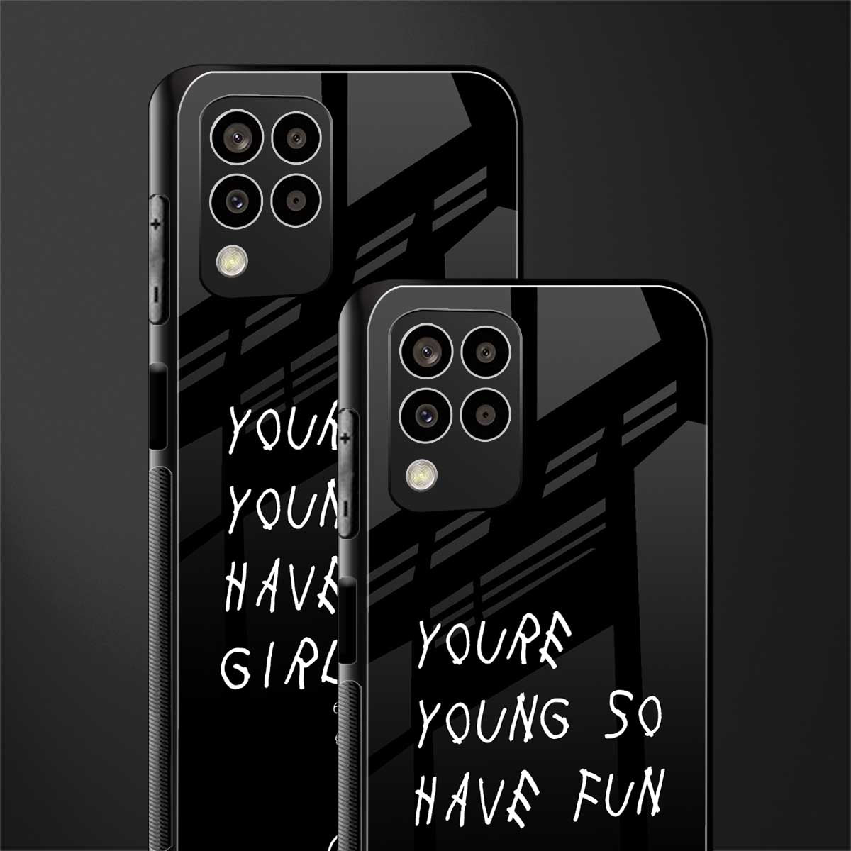 you are young back phone cover | glass case for samsung galaxy m33 5g