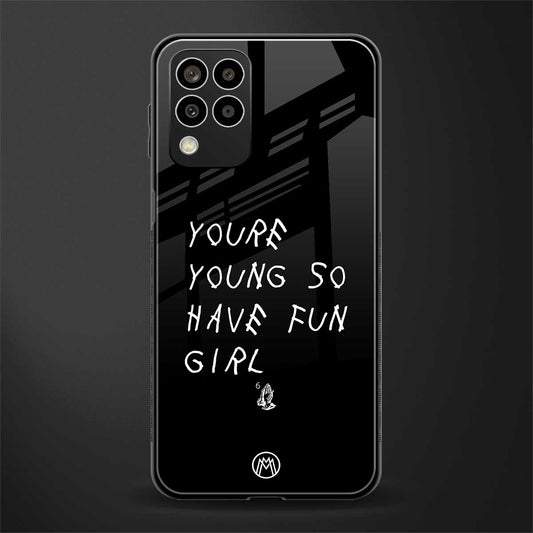 you are young back phone cover | glass case for samsung galaxy m33 5g