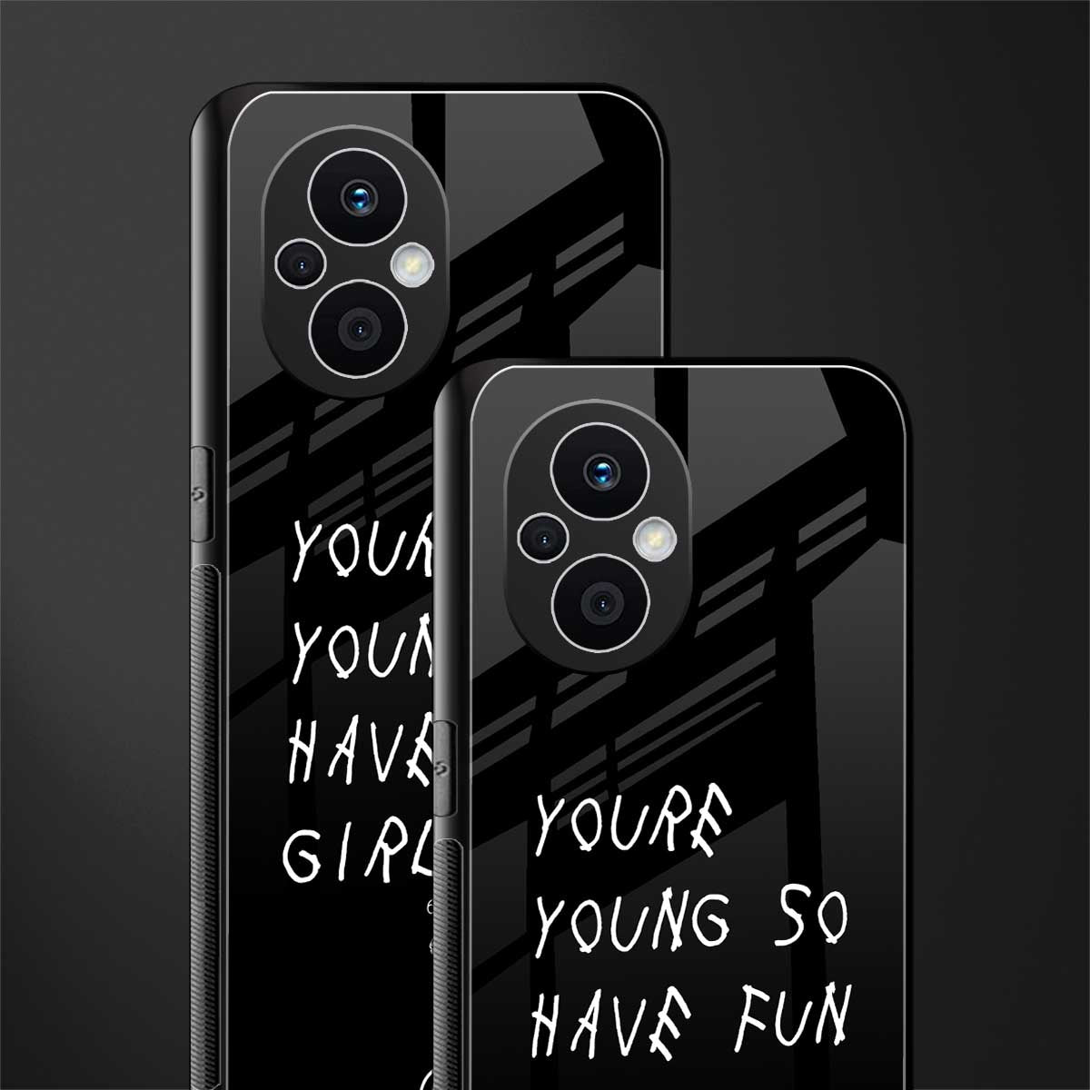 you are young back phone cover | glass case for oppo f21 pro 5g