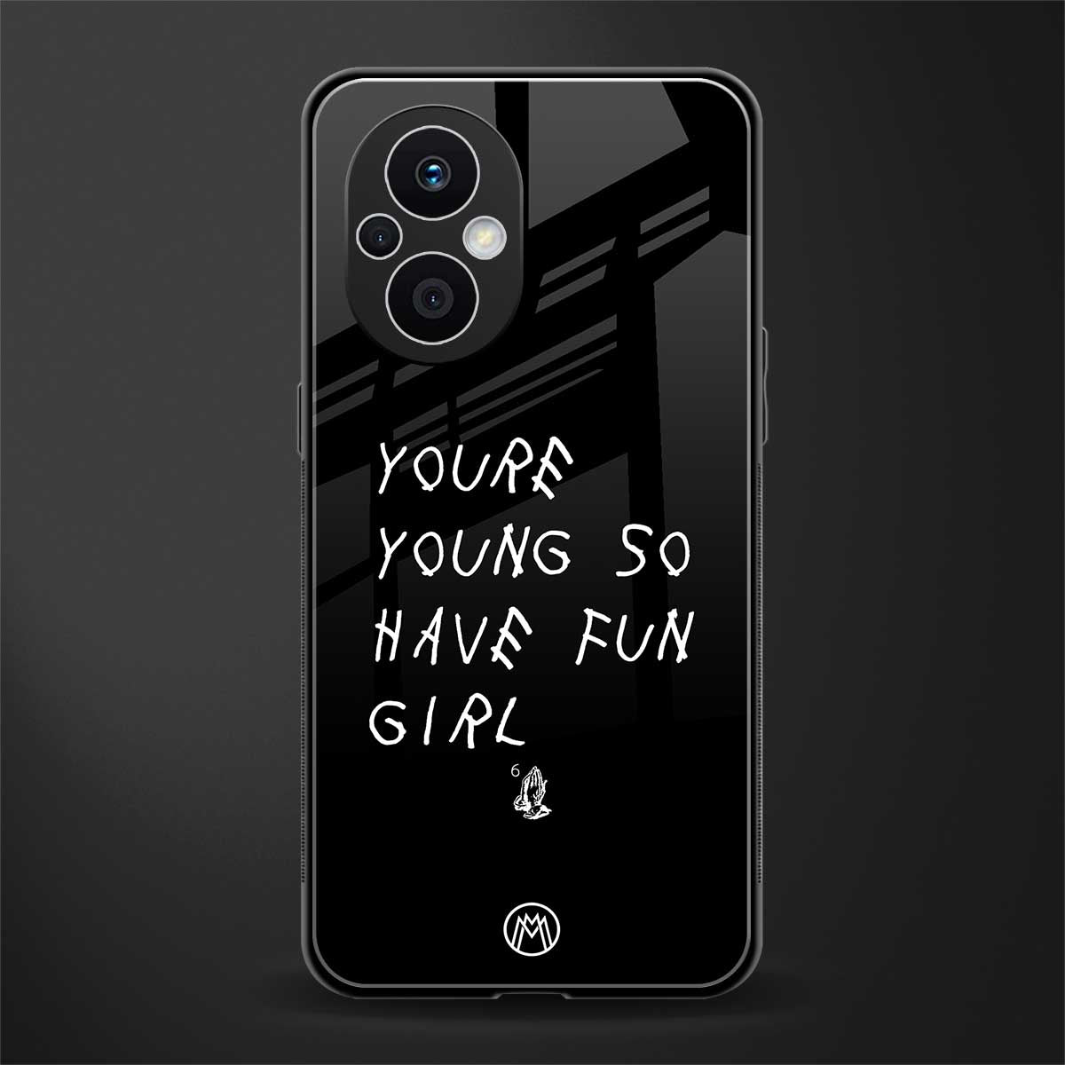 you are young back phone cover | glass case for oppo f21 pro 5g