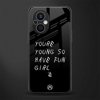 you are young back phone cover | glass case for oppo f21 pro 5g