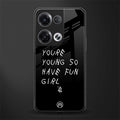 you are young back phone cover | glass case for oppo reno 8 pro