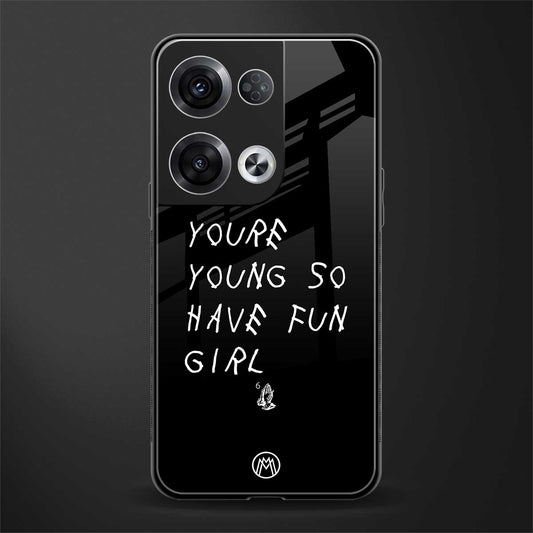 you are young back phone cover | glass case for oppo reno 8 pro