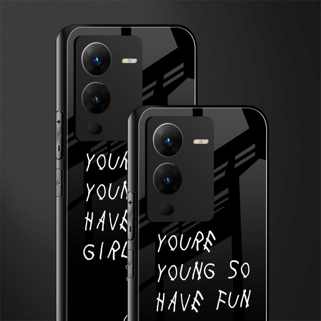 you are young back phone cover | glass case for vivo v25 pro 5g