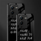 you are young back phone cover | glass case for vivo v25 pro 5g