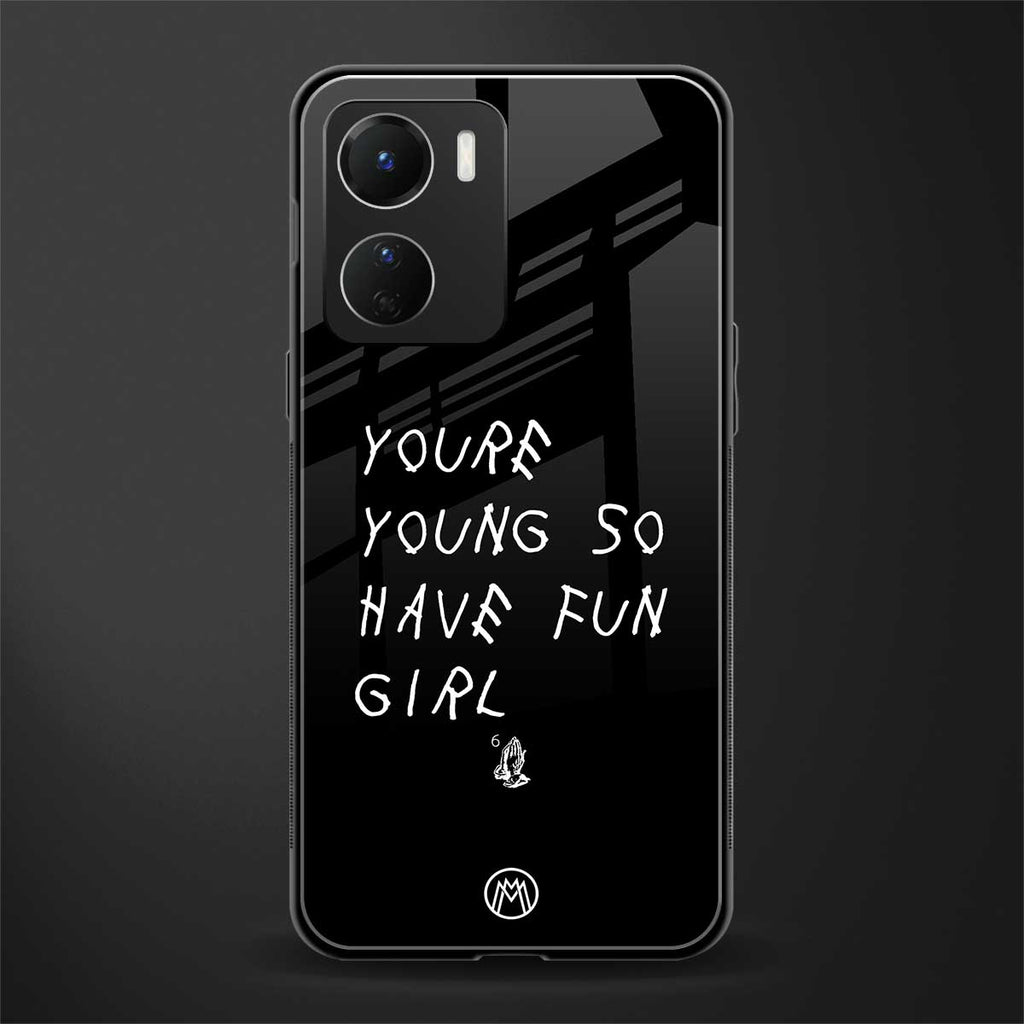you are young back phone cover | glass case for vivo y16