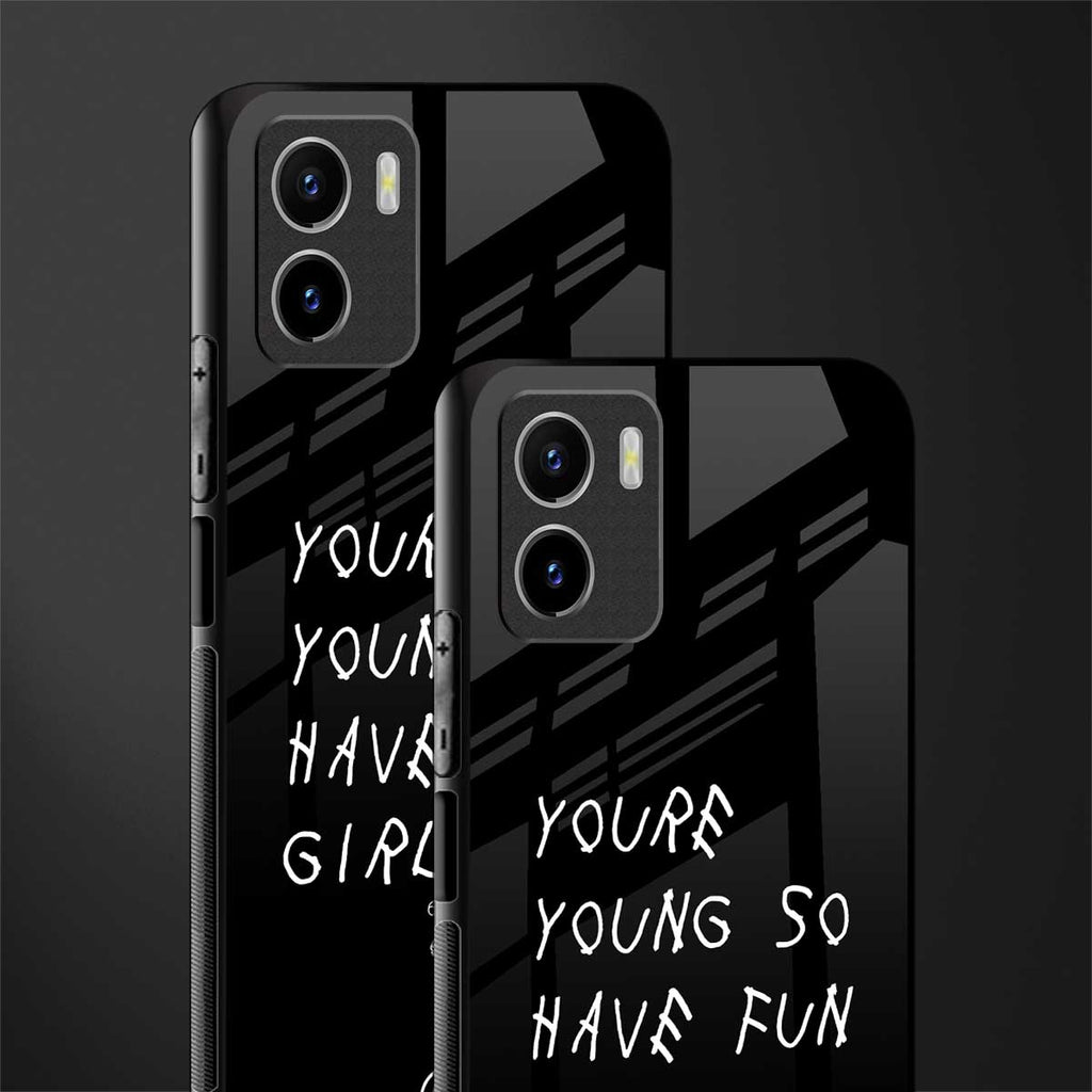you are young back phone cover | glass case for vivo y72