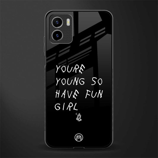 you are young back phone cover | glass case for vivo y72