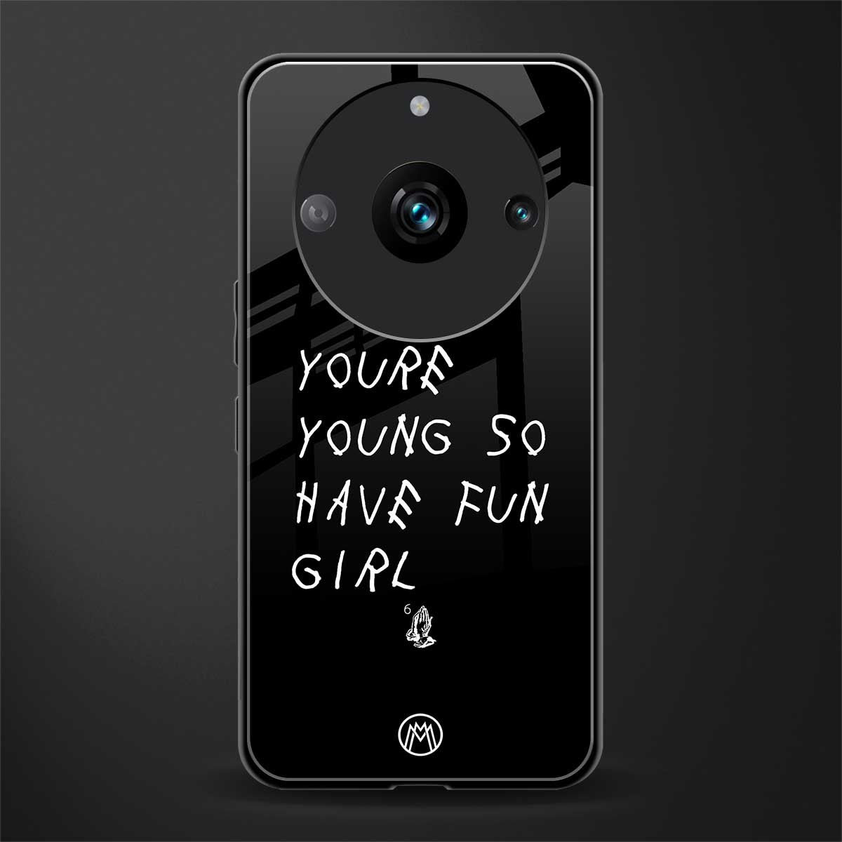 you are young back phone cover | glass case for realme 11 pro 5g