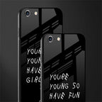 you are young glass case for iphone 6s image-2