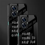 you are young back phone cover | glass case for realme c55