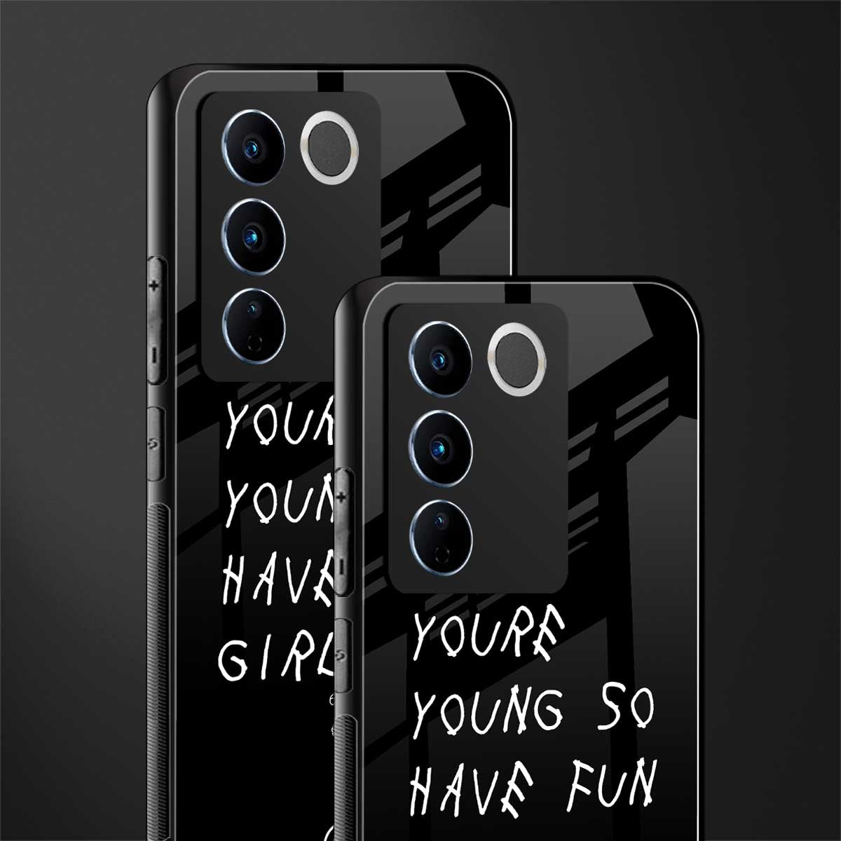 you are young back phone cover | glass case for vivo v27 pro 5g
