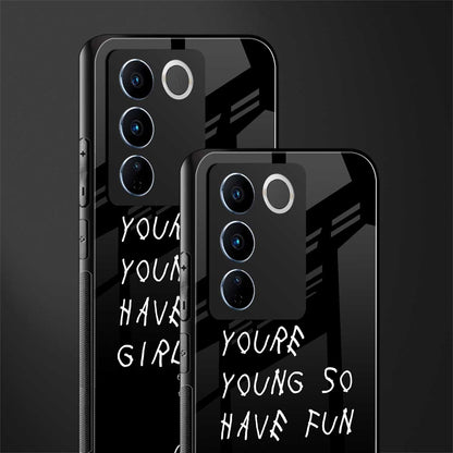 you are young back phone cover | glass case for vivo v27 pro 5g