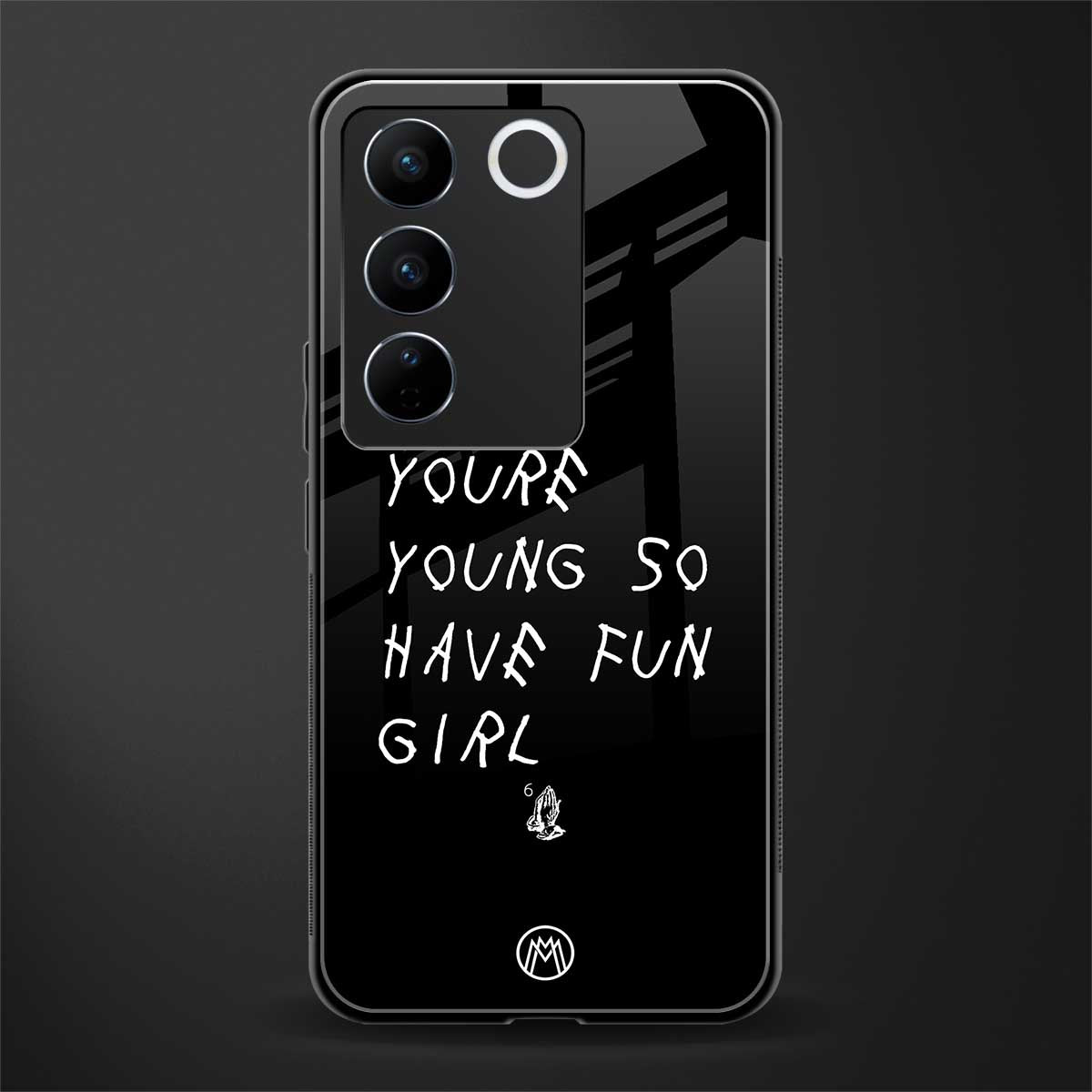 you are young back phone cover | glass case for vivo v27 pro 5g